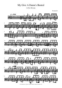 Drum score: Jo Dee Messina - My Give A Damn's Busted