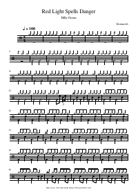 Drum score: Billy Ocean - Red Light Spells Danger