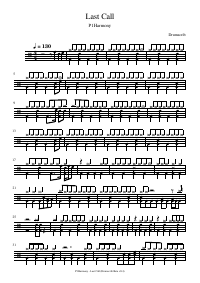 Drum score: P1Harmony - Last Call
