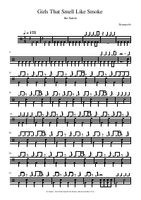 Drum score: the Saintz - Girls That Smell Like Smoke