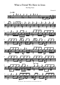 Drum score: The Sing Team - What a Friend We Have in Jesus