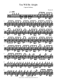 Drum score: Captain Ordinary - You Will Be Alright