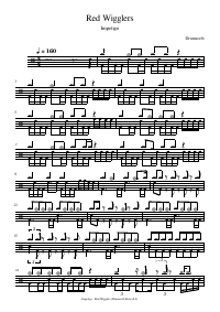Drum score: Impetigo - Red Wigglers