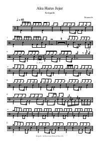 Drum score: Kerispatih - Aku Harus Jujur