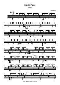 Drum score: Totorro - Smile Paste