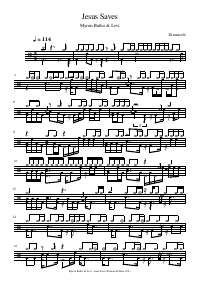 Drum score: Myron Butler & Levi - Jesus Saves