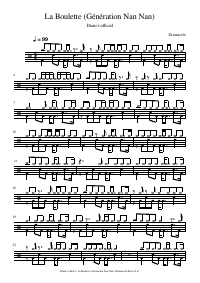 Drum score: Diam's officiel - La Boulette (Génération Nan Nan)