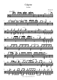 Drum score: Incubus - Calgone