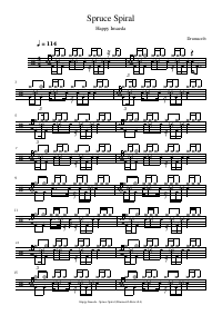 Drum score: Happy Imaeda - Spruce Spiral