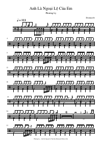 Drum score: Phương Ly - Anh Là Ngoại Lệ Của Em
