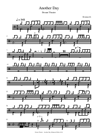 Drum score: Dream Theater - Another Day