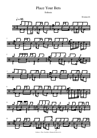 Drum score: Esthesis - Place Your Bets