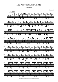 Drum score: Karen Elson - Lay All Your Love On Me