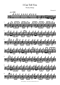 Drum score: Worsley Bridge - I Can Tell You