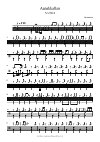 Drum score: Avial Band - Aanakkallan