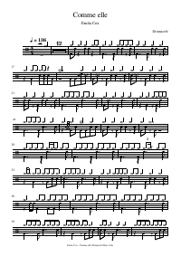 Drum score: Enola Cox - Comme elle