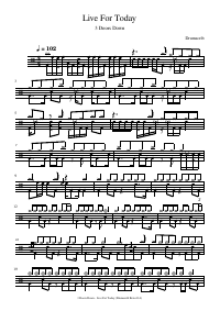Drum score: 3 Doors Down - Live For Today