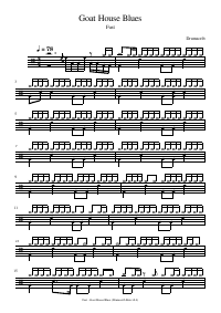 Drum score: Fust - Goat House Blues