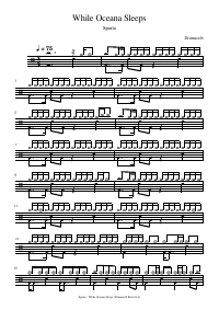 Drum score: Sparta - While Oceana Sleeps