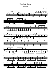 Drum score: Mastodon - Hand of Stone