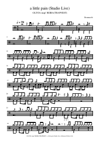Drum score: OLIVIA inspi' REIRA(TRAPNEST) - a little pain (Studio Live)