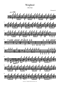 Drum score: early days - Weighted