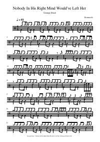 Drum score: George Strait - Nobody In His Right Mind Would've Left Her