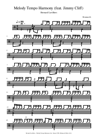 Drum score: Bernard Lavilliers - Melody Tempo Harmony (feat. Jimmy Cliff)