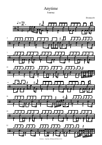 Drum score: Journey - Anytime