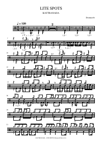 Drum score: KAYTRANADA - LITE SPOTS