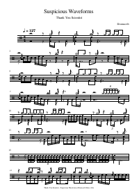 Drum score: Thank You Scientist - Suspicious Waveforms