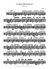 Drum score: WILLOW - <Coping Mechanism>