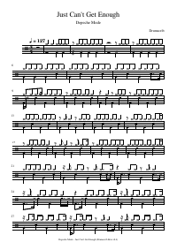 Drum score: Depeche Mode - Just Can't Get Enough