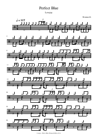 Drum score: Lovejoy - Perfect Blue