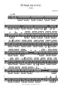 Partitura de batería: Annika - Så længe jeg er sexy.