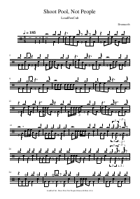 Drum score: LoudFoxCult - Shoot Pool, Not People