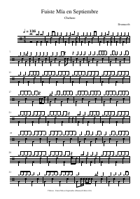 Drum score: Chebere - Fuiste Mía en Septiembre