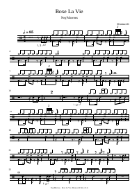 Drum score: Neg'Marrons - Boxe La Vie