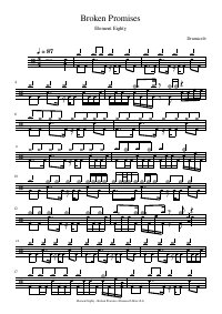 Drum score: Element Eighty - Broken Promises