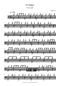 Drum score: Fiona Apple - O' Sailor