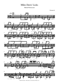 Drum score: Michel Petrucciani - Miles Davis' Licks