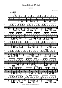 Drum score: Lywake - Island (feat. Crüx)