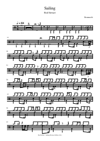 Drum score: Rod Stewart - Sailing