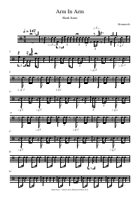 Drum score: Hank Jones - Arm In Arm