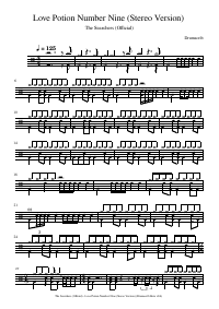 Drum score: The Searchers (Official) - Love Potion Number Nine (Stereo Version)