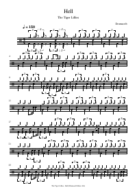 Drum score: The Tiger Lillies - Hell