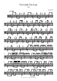 Drum score: JoJo - Too Little Too Late