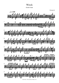 Drum score: Gentle Giant - Wreck