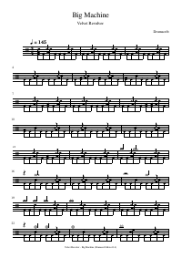Drum score: Velvet Revolver - Big Machine