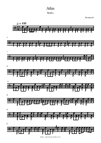 Drum score: Battles - Atlas